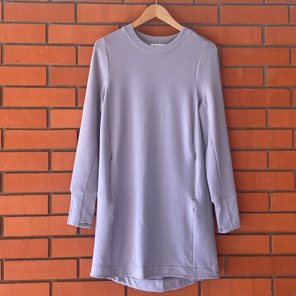 ATHLETA Women's Purple Crewneck Long Sleeve Dress Size Medium - Picture 1 of 6